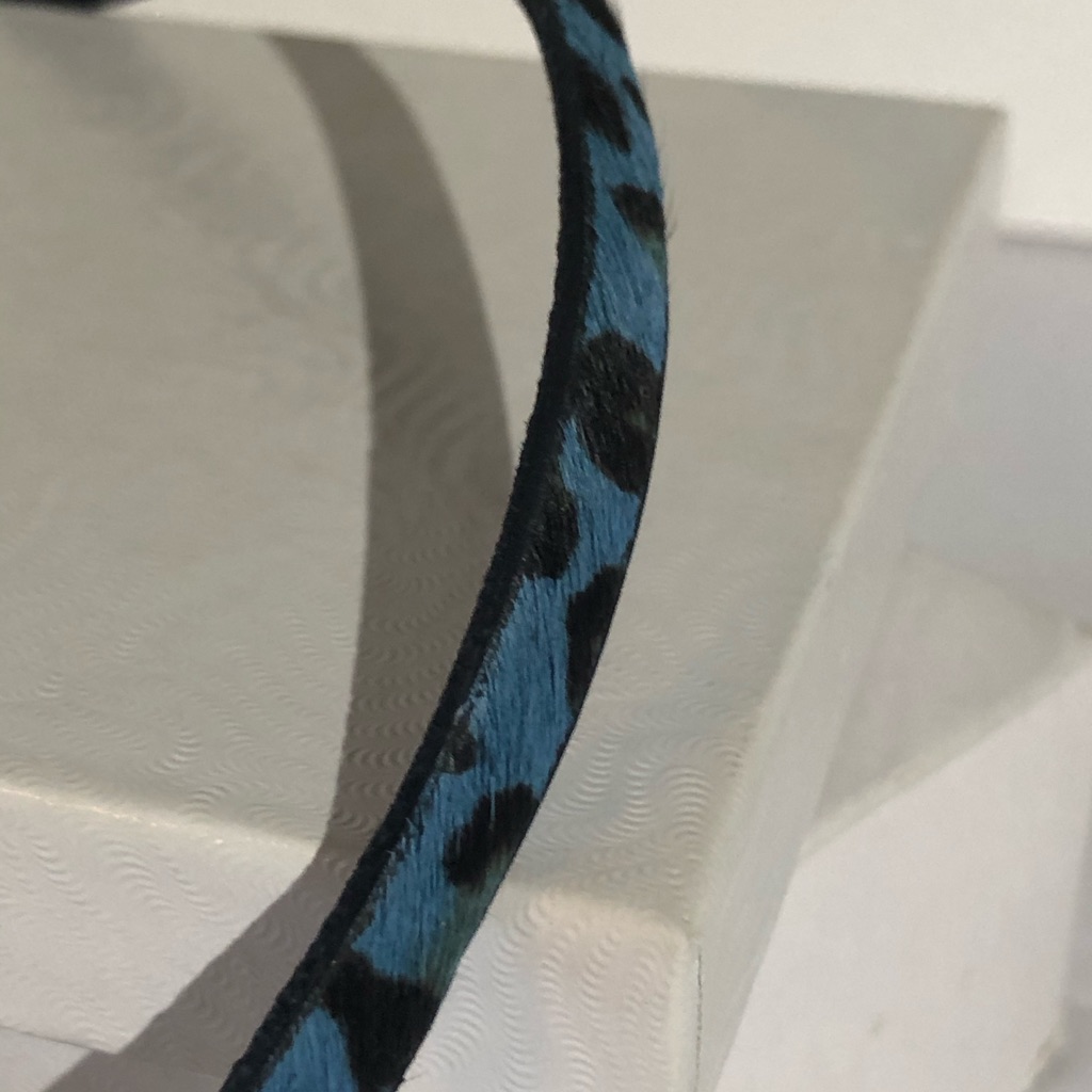 Blue/Black Pony Hair Headband